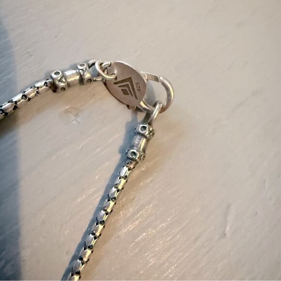 Silpada 925 Sterling Silver Chainlink Beaded Y Necklace - Picture 5 of 10